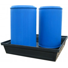 Bac de r&eacute;tention fond plat PE volume 240 l sans caillebotis