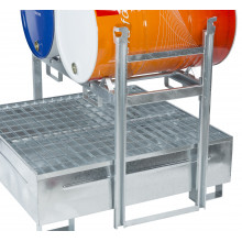 Ch&acirc;ssis finition acier pour 2 f&ucirc;ts de 220 l horizontal &agrave; poser