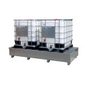 Bac de rétention acier galvanisé pour 2 cuves IBC 1000 L