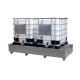 Bac de r&eacute;tention acier galvanis&eacute; pour 2 cuves IBC 1000 L