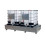Bac de r&eacute;tention acier galvanis&eacute; pour 2 cuves IBC 1000 L