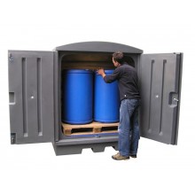 Cuve fermée PE pour 2 fûts de 220 l verticaux Cuve fermée PE pour 2 fûts de 220 l verticaux