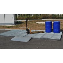 Plateforme en r&eacute;tention finition acier galvanis&eacute; vol. 290 l