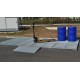 Plateforme en r&eacute;tention finition acier galvanis&eacute; vol. 290 l