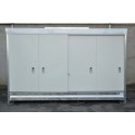 Armoire ECOPACK avec porte hauteur standard pour 3 cubi de 1000 l ou 12 fûts de 220 l