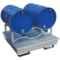 Châssis finition acier pour 2 fûts de 220 l horizontal à poser