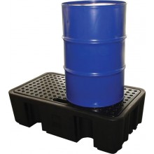 Bac de r&eacute;tention finition PE recycl&eacute; 2 f&ucirc;ts de 220 l